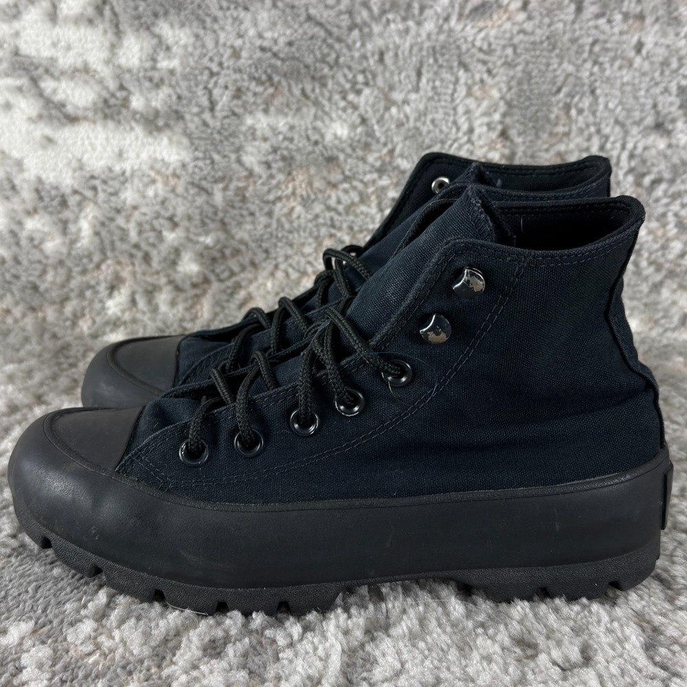 Converse Size 7 Chuck Taylor All Star Lugged Heel Shoes Sneakers Lace Up Black - Picture 5 of 9